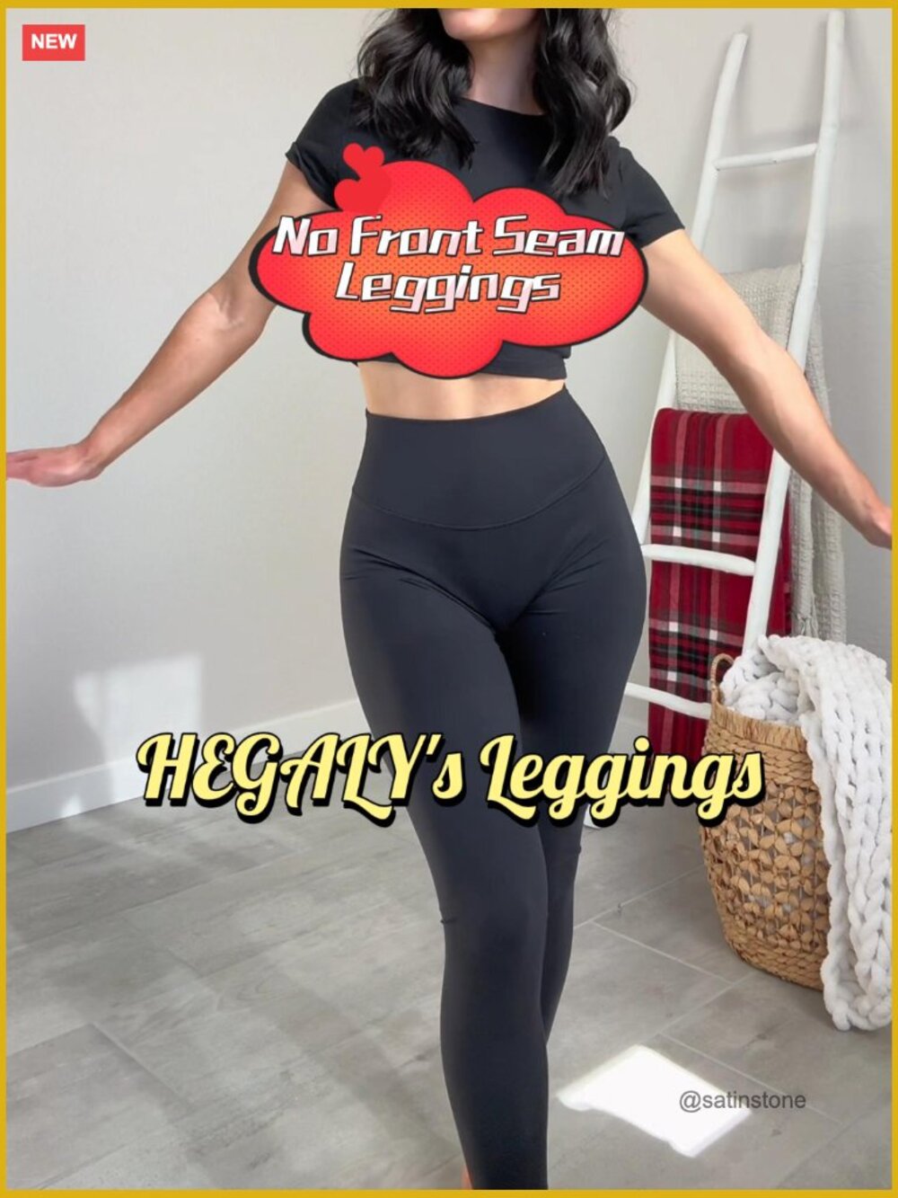 High Waisted Nylon Spandex Leggings No Front Seam Tummy Control Yoga Pants - Picture 7 of 7